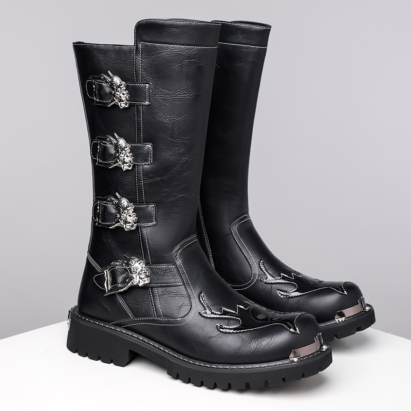 Botas Longas de Couro para Hom - Outdoor Lighting Black avaliação e preço